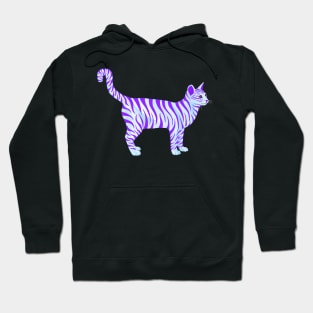 Purple Striped Tabby Cat Hoodie